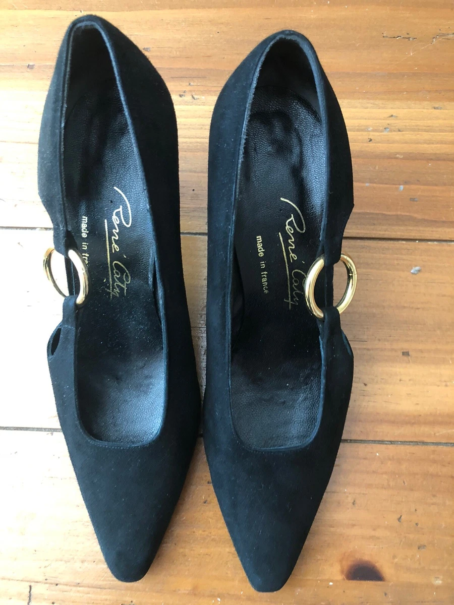 Black heels gold ring online