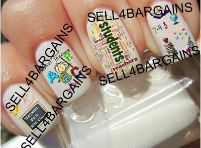 2026 Teacher With Class》Best Teacher》#1 Teacher》Salon Quality Nail Art Decals