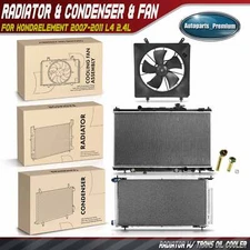 Radiator & AC Condenser & Cooling Fan Kit for Honda	Element 2007-2011 L4 2.4L