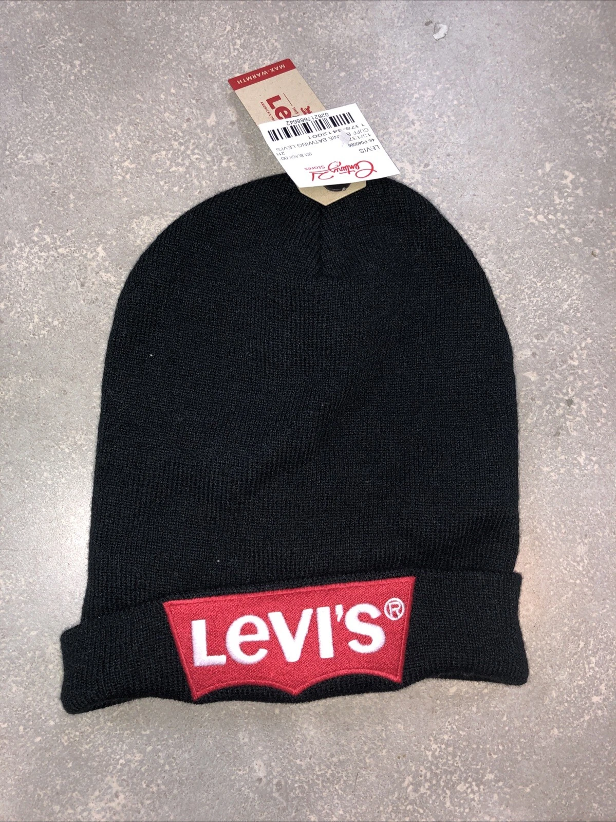 Levi’s Cuff Beanie Batwing Black