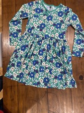 GIRLS TEA COLLECTION LongSleeve Wrap Neck Dress - Petal Play/Green Size 12