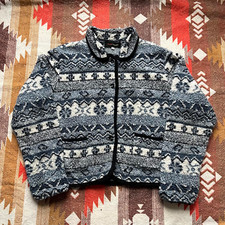 Vintage Winter Aztec Nature Fleece Deep Pile AOP Jacket