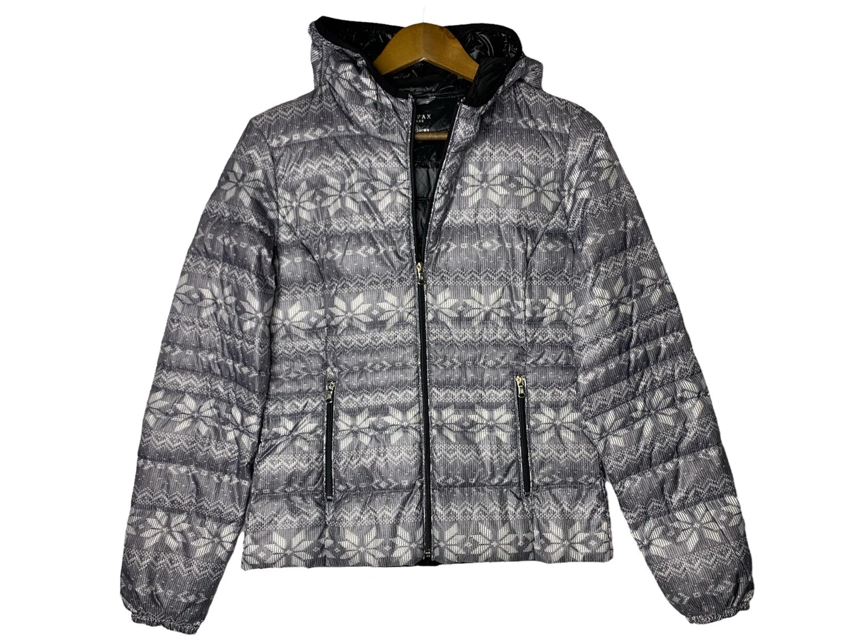 Halifax Traders Women Quilted Packable Down Puffer Jacket Size S Gray