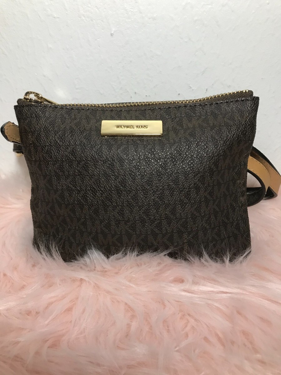 Michael Kors Brown Large Signature Jet Set Adjustable Fanny  display picture 1