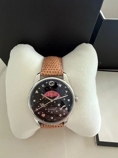 Gucci 126.4 G-Timeless Celestial Stars & Planets Moon Phase Women's Watch (A266) - Image 2 of 3