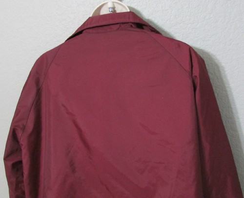 Men's Vintage J. Blair Windbreaker Coaches Jacket Burgundy Sz L/Large - Picture 8 of 10