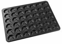 Zenker Vanillekipferl-Backblech 42 Cm Aus Stahl Schwarz Kipferl Kipferlblech