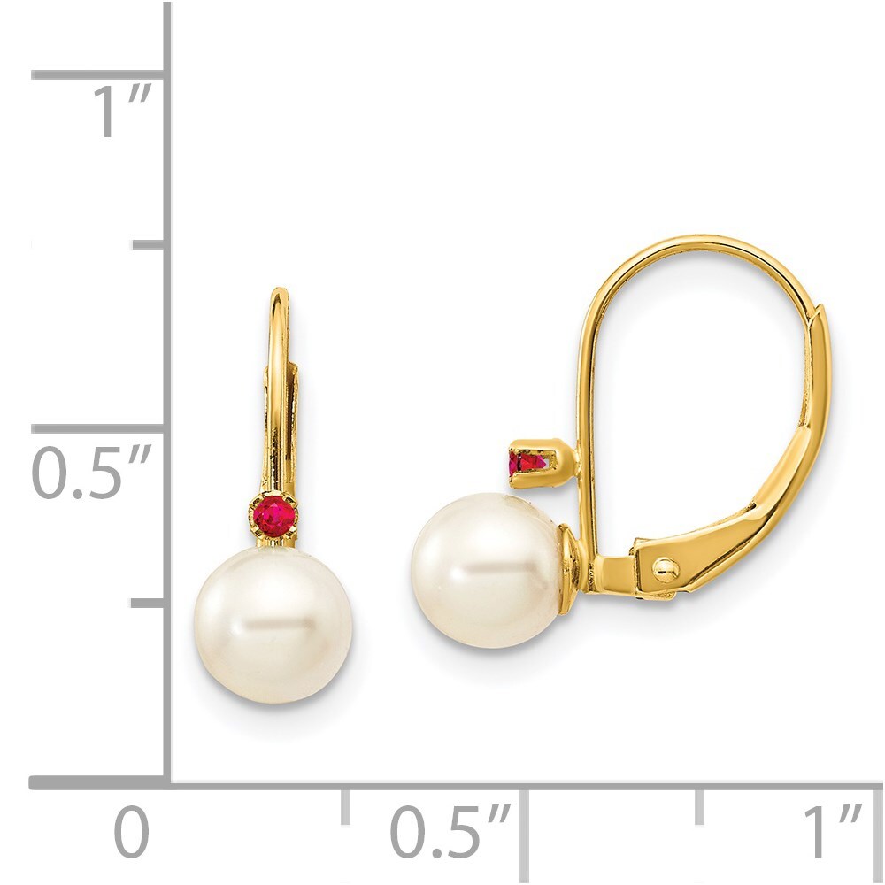 10k Gold Freshwater Pearl Stud Earrings - 5-5.5mm Round White Pearls With Gift Box