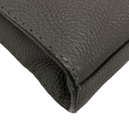 Borsa da lavoro originale FENDI Peekaboo Fit/Selleria 7VA406 in pelle grigio scuro - Foto 9 di 20