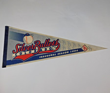 Vintage 1994 COLORADO SILVER BULLETS Inaugural Season Full Size Pennant Flag