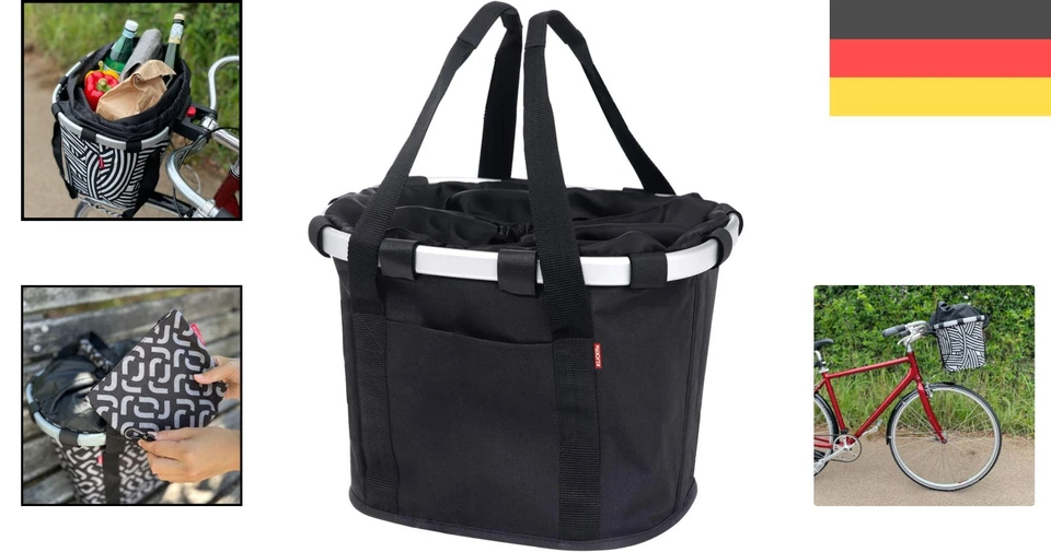 Praktischer Lenkerkorb von Klickfix – 15L Volumen, Innentasche, Handyfach - Bild 2 von 4