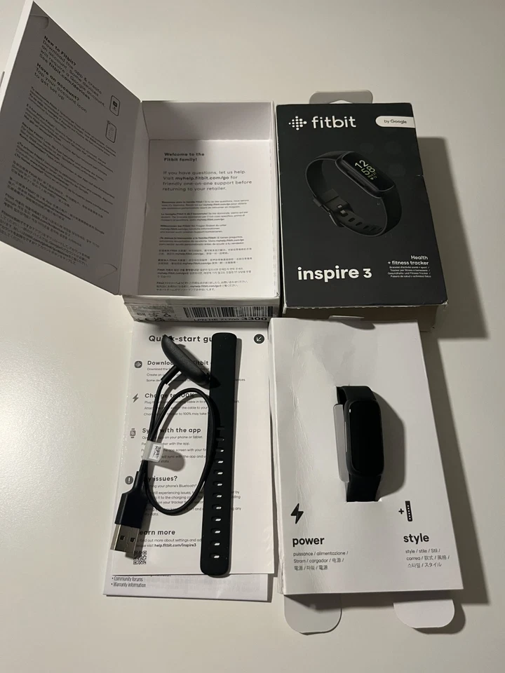 Google FITBIT Inspire 3, Fitness Tracker Android iOS Smartwatch Schwarz OVP - Bild 2 von 4