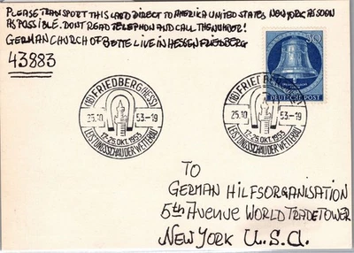 Berlin 104 auf Postkarte mit Sonderstempel #DBO99 - Bild 1 von 2