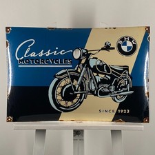 BMW Enamel Sign - 60x40cm (23.6x15.7") - Nice Garage Motorcycle Showroom Signage