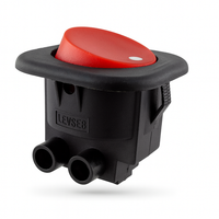 Einbau Wippenschalter, Wippschalter 6A 250V~ Schraubkontakten, Mit Rote Wippe