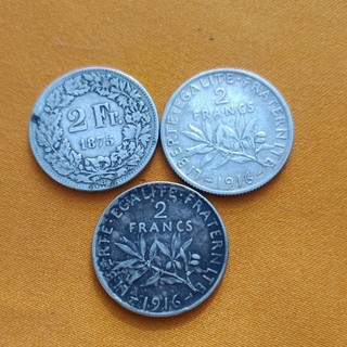 2 Francs argent 1916/ 1878 Suisse
