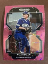 Noah Dean 2022 Panini Prizm Draft Picks Neon Pink Velocity #PDP159