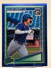 2025 Donruss Optic KELLON LINDSEY Blue Velocity Optic Dodgers #191