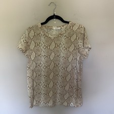 RAG & BONE Womens Snakeskin Top Shirt Size L ...