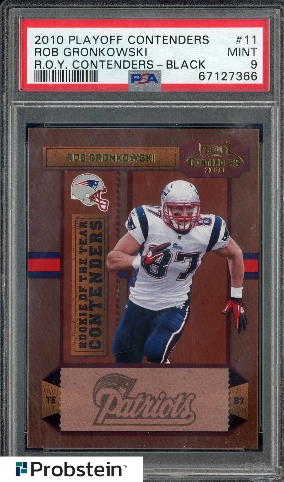 Rob Gronkowski Playoff Contenders Rookie of the Year Contenders #11 Black