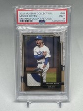 Mookie Betts /25 - 2021 Topps Museum Collection Meaningful Mat Rel Gold - PSA 9