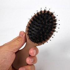 1Pcs Natural Boar Bristle Oval Hair Brush Comb Head Scalp Massage Comb