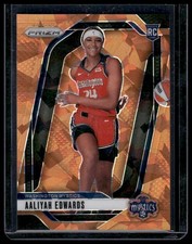 2024 Panini Prizm WNBA #142 Aaliyah Edwards Ice Orange Prizms
