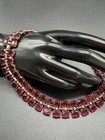 Vintage Trifari Sterling Philippe Gold & Red Stone Necklace   — photo 3