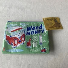 Blue Q Bags Weed Money Zipped Pouch 4.25” X 3.25” BlueQ