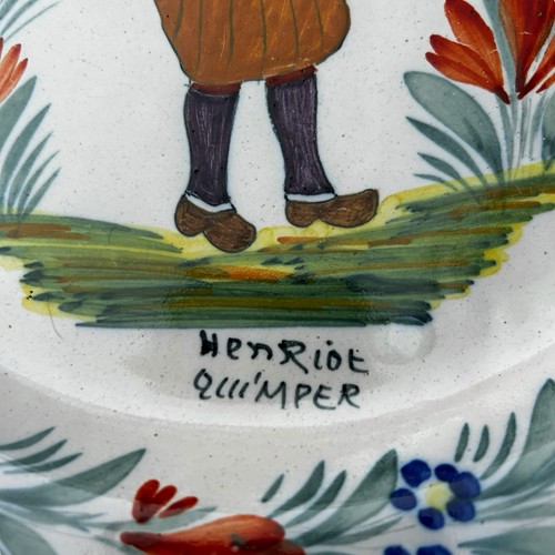 Rare and Unique Vintage France Henriot Quimper Faience Pottery - Picture 7 of 13