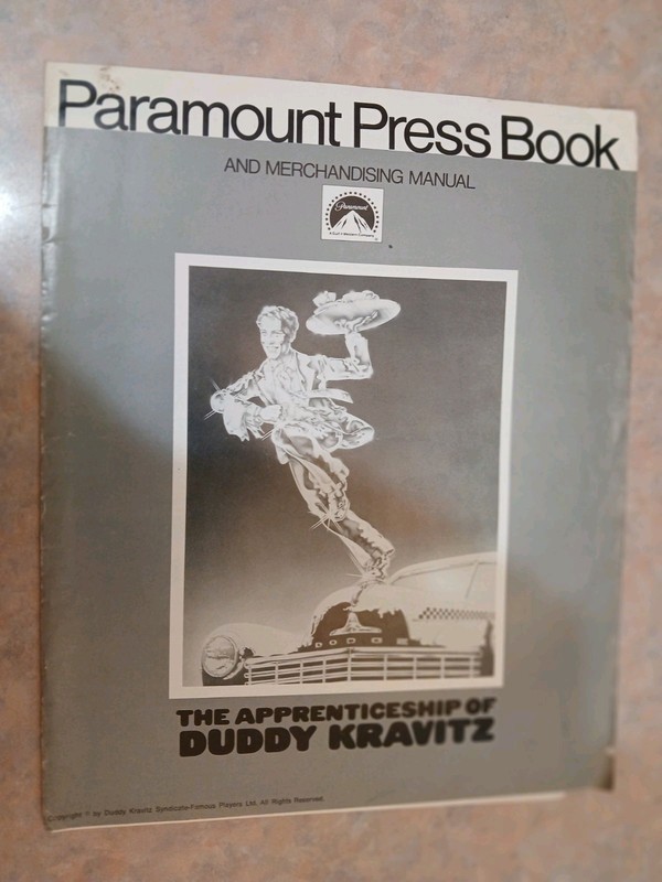 1974 PARAMOUNT -APPRENTICESHIP  OF DUDDY KRAVITZ W/ RICHARD DREYFUSS PRESSBOOK