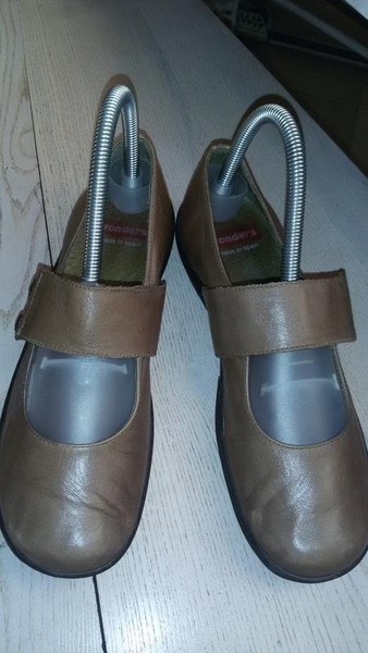 Women Wonders Heels Brown Leather 38.5