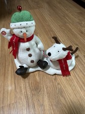 2004 Hallmark Jingle Pals Snowman Dog Animated Musical Singing Plush