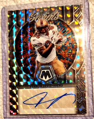 2023 VERNON DAVIS SILVER Panini Mosaic PRIZM SCRIPTS #S52 INSERT / AUTOGRAPH SP