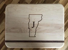 Soundview Millworks Maple/Mahogany  Cutting Board with VERMONT ‘J’ Accent