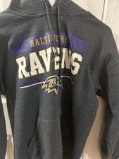 Baltimore Ravens Hoodie Mens Medium Dark Grey Pullover NFL Football