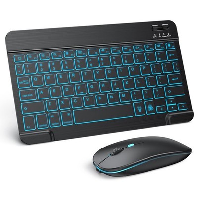 TECURS Bluetooth Keyboard and Mouse Combo for iPad - Rechargeable Black
