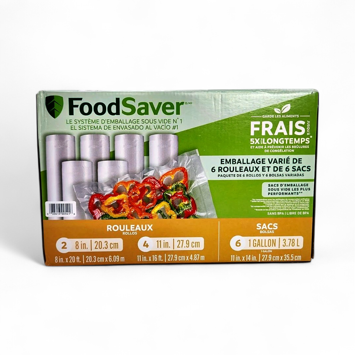 FoodSaver Vacuum Seal Variety Pack, 6 Rolls + 6 Bags | eBay