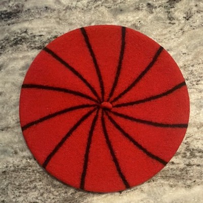 Le Béret Français Women s Wool Felt Beret Red/Black Striped One Size France