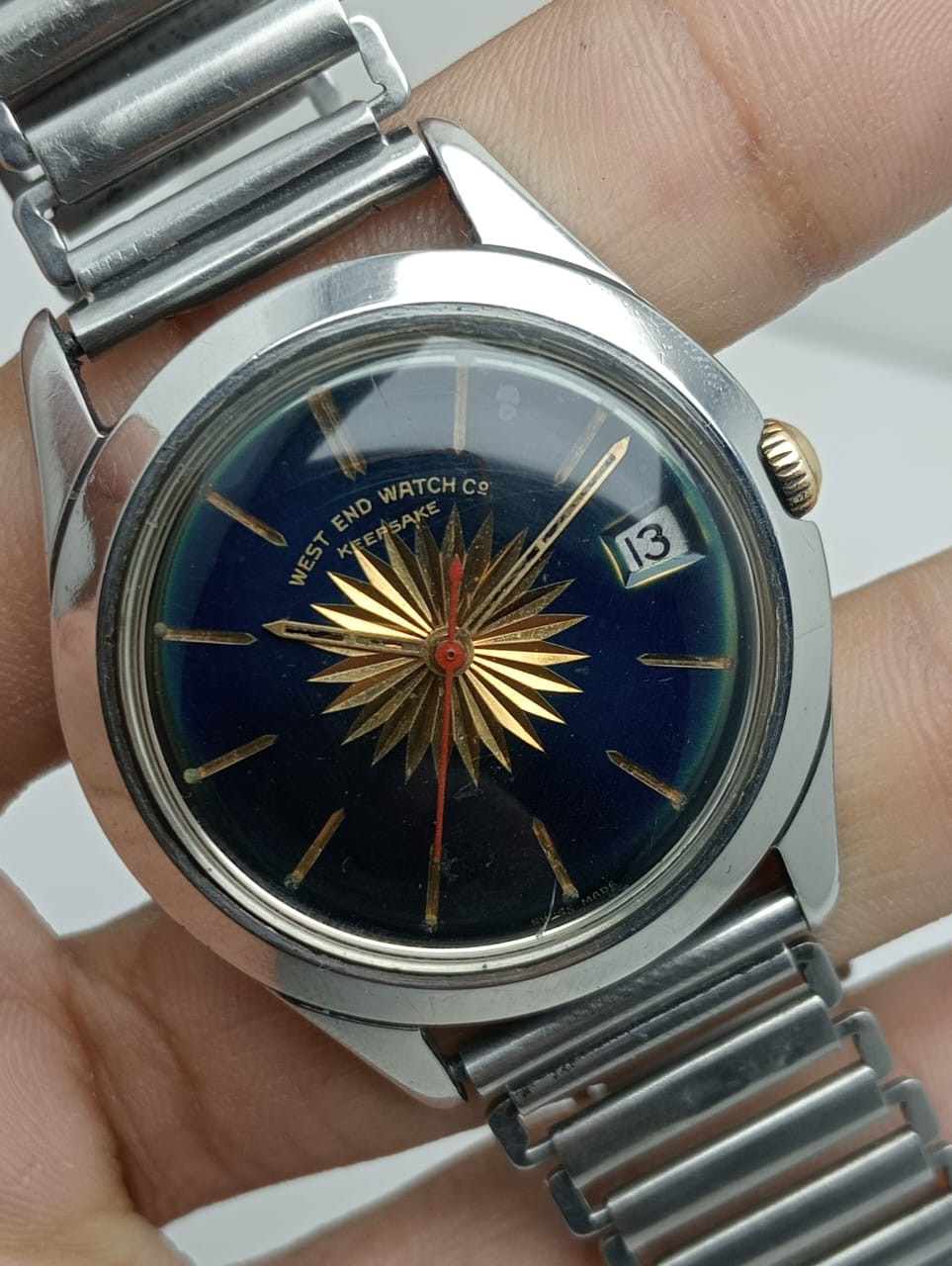 Co Prima Vintage Wrist End West Men's Sowar Watch Watch winding Manual - vintagewatches.pk