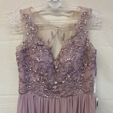 Morilee by Madeline Gardner Mauve Sleeveless Bridesmaid Dress Size 14 Lot#13