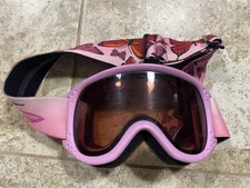 Smith Girls Butterfly Design Ski Goggles with Pink Frame