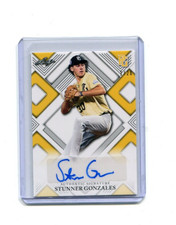 2023 Leaf Perfect Game Showcase Autographs Yellow Stunner Gonzales Auto 1/20