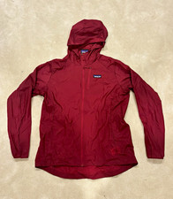 Patagonia Men s Red Hooded Full Zip Nylon Windbreaker Jacket XL