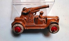 Vintage 1930  s Manoil Barclay Artillery Army Truck Lead Metal Cannon Car