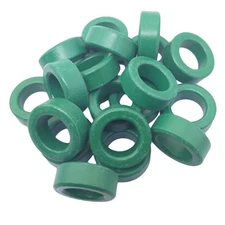20pcs Round Green Power Transformer Ferrite Toroid Cores 22 x 14 x 8mm