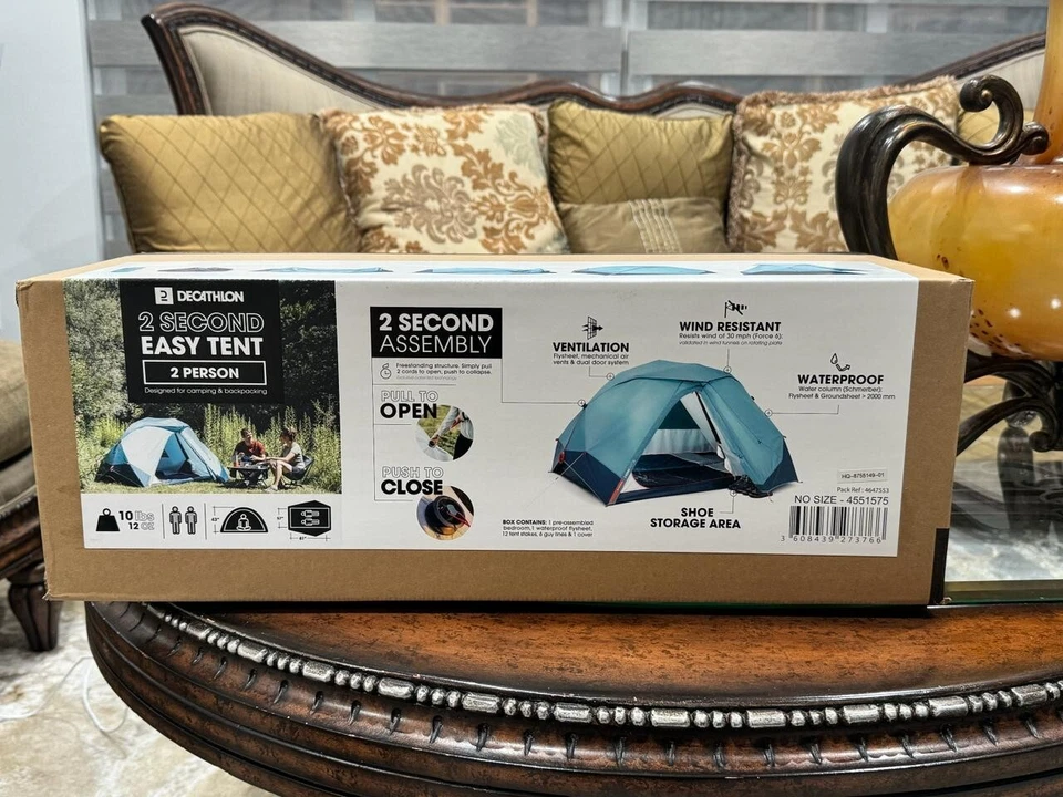 Tienda de campaña Decathlon Quechua 2 segundos 2 personas - azul Foto 2 de 3
