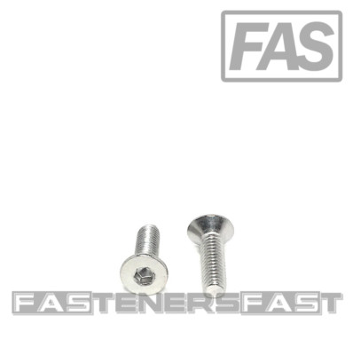 (50) M3 x 0.5 x 10 Stainless Steel Flat Head Socket Cap Screws DIN7991 M3-0.5 A2