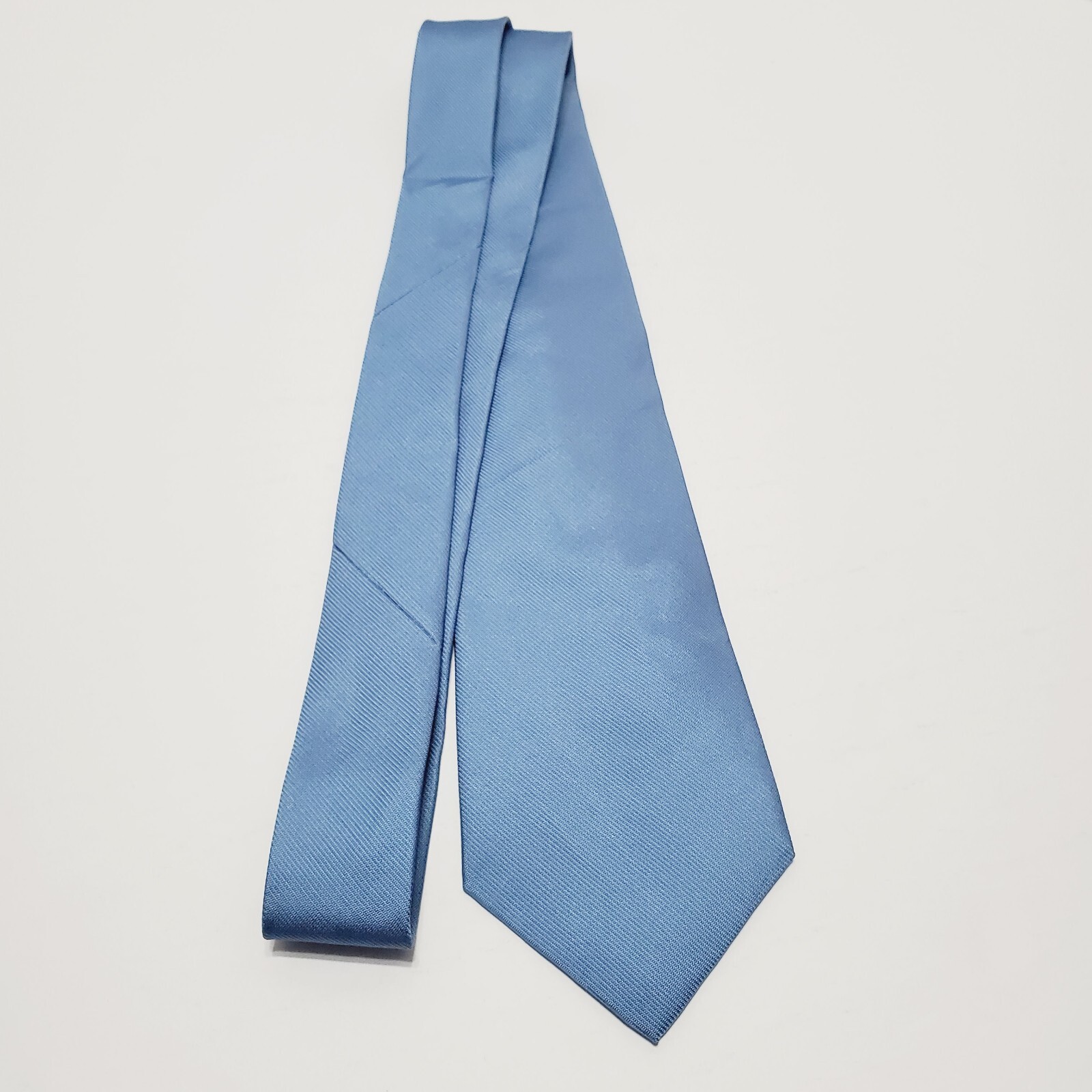 Kenneth Cole Necktie Solid Blue Pattern Men's Sil… - image 2