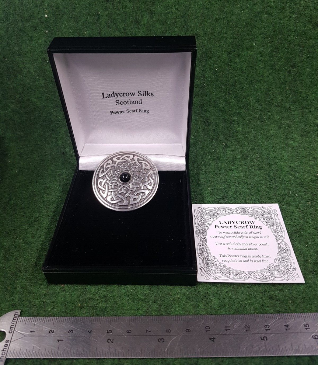 Ladycrow Silks Scotland Pewter Scarf Ring